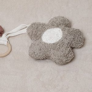 Speenkoord teddy bloem zand