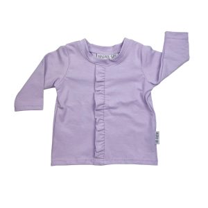 Ruffle op buik – Lila lange mouw