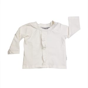 Ruffle op buik – Ecru lange mouw