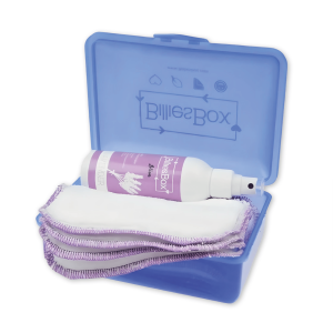 Wasbare Billendoekjes met Lotion – Box Blauw Lavendel – Billiesbox