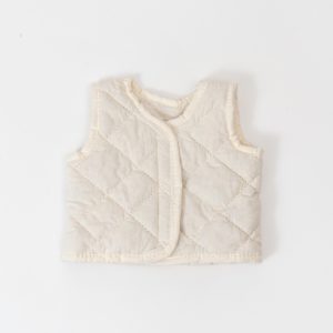 kinderborst- en rugkorset gevuld met ongewassen wol