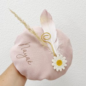 Pietenmuts madelief roze met naam