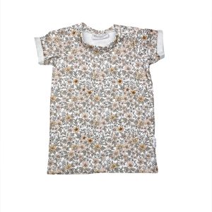 Jurkje – Vintage flower opgerolde mouw