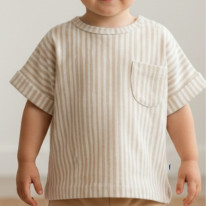 Klein Baby | T-shirt pocket stripes beige