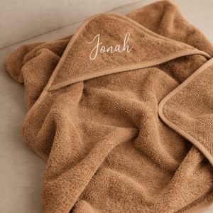 BADCAPE BASIC BADSTOF – TOFFEE – 80X80CM – MET NAAM