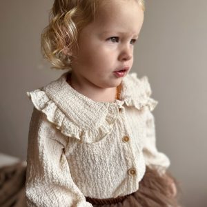 Blouse ecru met kraag