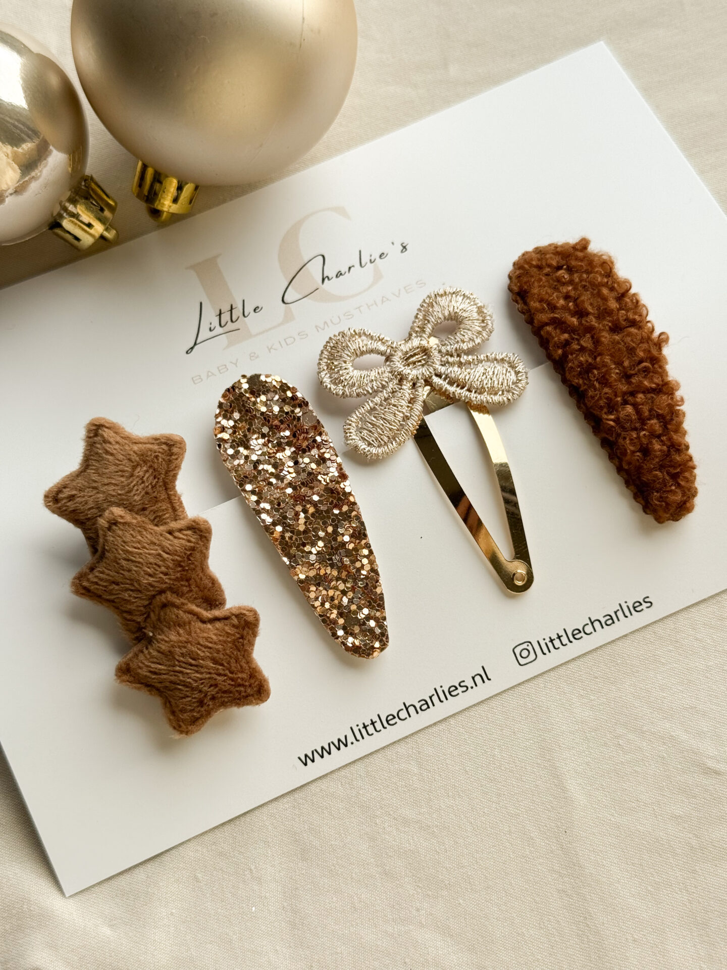 Knipjesset bruine ster kerst - Afbeelding 2