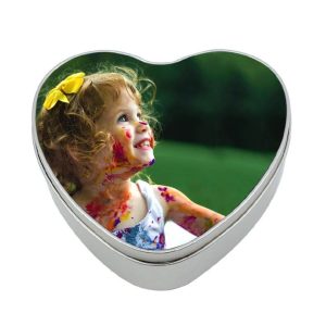 Bewaarblik met foto (hartvormig)