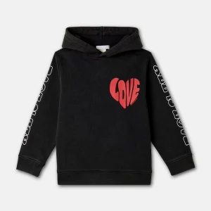 Stella McCartney Kids – Hoodie Love All Around You – Zwart