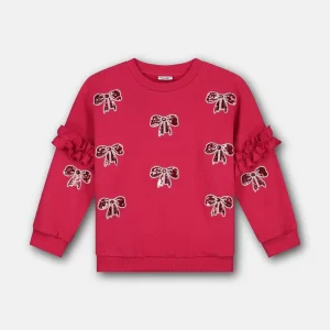 Daily Brat – Sweater Shimmer Bow – Rood