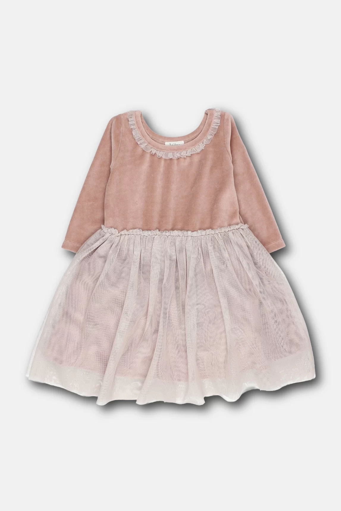 Buho – Tule Velours Jurk – Rose - Afbeelding 2