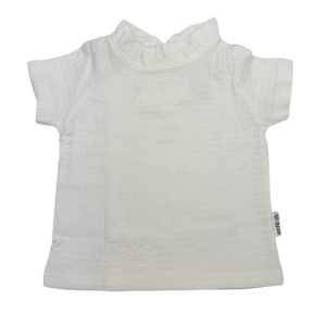 Col – Korte mouw – Stretch ecru