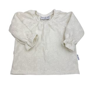 Blouse – Lange mouw – Embroidery naturel madelief