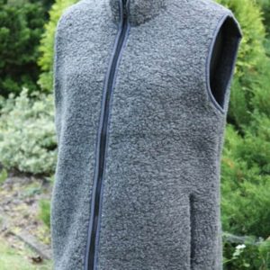 Merino wollen bodywarmer donkergrijs Unisex