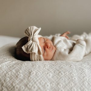 brede baby haarband ecru