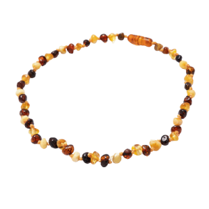 Barnsteen Baby Ketting – Multicolor Rond – Grünspecht
