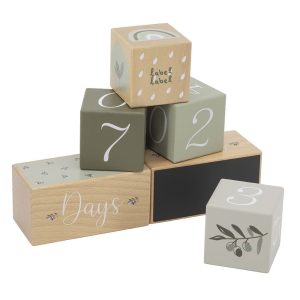 Mijlpaal Blokken Hout Olive – Label Label