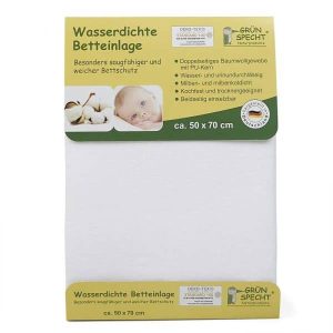 Wasbare Matrasbeschermer – Biologisch Katoen – 50×70 cm – Grünspecht